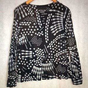 Bitte Kai Rand Black & White Printed Button-Down Shirt